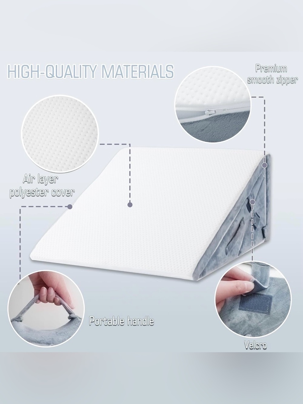 Wedge Pillow with Removable Cover